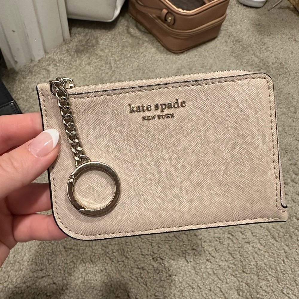 Kate Spade Staci Colorblock Medium L-Zip Cardholder with Key Ring